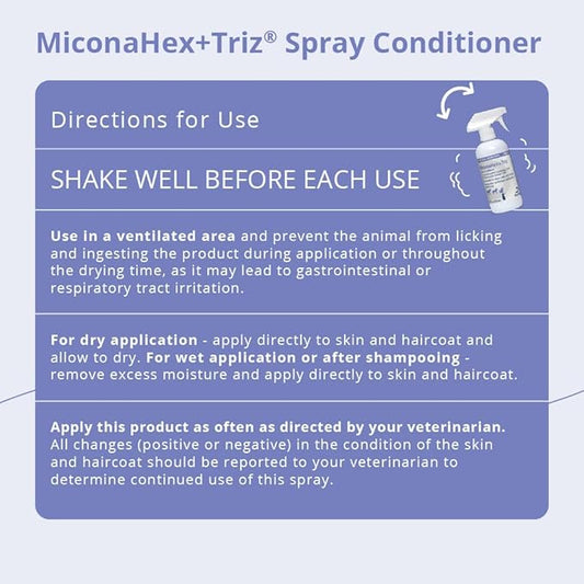 Miconahex+ Triz Spray for Dogs Cats and Horses, 16 oz