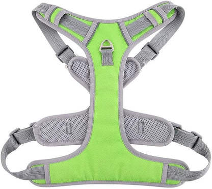 Paawpal Adjustable Dog Harness - No Pull, Reflective, Soft Padded for Small, Medium, Large Dogs - Includes Leash Green XL