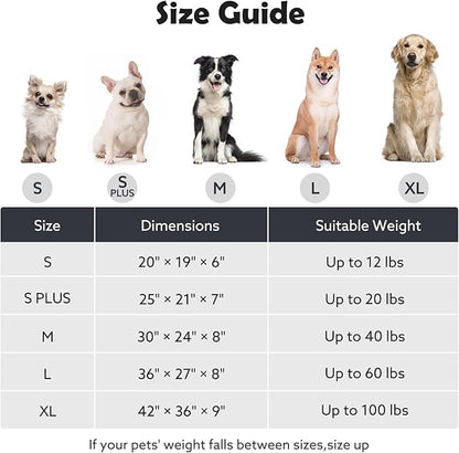 JOEJOY Small Dog Bed for Small Dogs, Rectangle Washable Orthopedic Dog Bed with Removable Zipper Cover, Cute Soft Calming Puppy Pet Bed with Jacquard Shaggy Plush & Non Skid Bottom