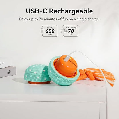 Hoochii Smart Interactive Dog Toy, Wicked Ball Rolly, Automatic Moving, Bouncing, Rotating, E-TPU Material, Active Rolling Interactive Dog Ball for Medium and Large Dogs