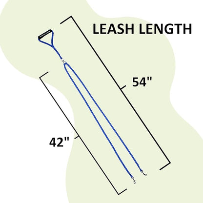 Caldwell's Pet Supply Co. Dual Dog Leash, Double Dog Leash for Two Dogs, Tangle Free, Heavy Duty Double Ended Tandem Leashes with Padded Handle, Tangle-Free Swivel, for Small, Medium or Large Dogs