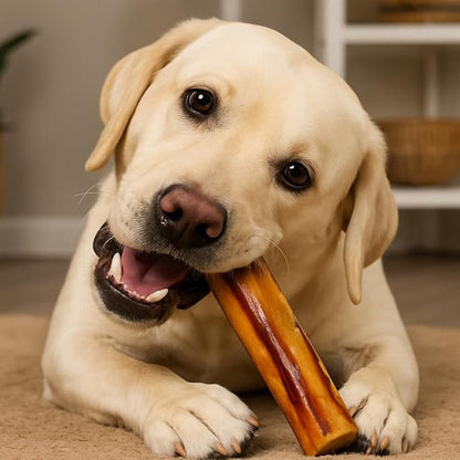 Pet Factory 100% Made in USA Beefhide 8" Rolls Dog Chew Treats - Peanut Butter Flavor, 15 Count/1 Pack