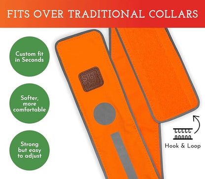 SPOT THE DOG! Reflective Dog Collar - Adjustable Pet Collars, Safe, Durable, Comfortable Dog Walking Accessories for Large Dog, Hunting Dog, Puppy, Lightweight Boy, Girl Dog Collars (Blaze Orange, L)
