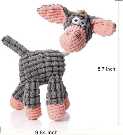 Squeaky Plush Dog Toys, 3-Pack Soft Stuffed Animal Toys for Puppies, Chew Toys with Squeakers for Small, Medium & Large Dogs