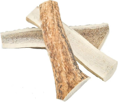 hotspot pets Grade A, Split Elk Antlers for Large Dogs X-Large 8+ Inches- Premium Elk Antlers for Dogs 50+Lbs (2 Pack) Naturally Shed Antler Bone for Large Breed Aggressive Chewers -Sourced in USA