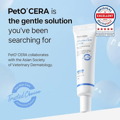 PetO'CERA Intensive Ointment- Ultimate Skin Relief & Wound Care for Dogs & Cats, Hot Spot, Rash & Scratching Soother, Heals Cracked Paws, Dry & Irritated Skin, High Moisture Rescue Balm, 20g