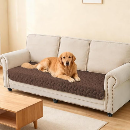 Ameritex Waterproof Pet Bed Cover Anti-Slip Dog Bed Blanket for Sofa and Furniture Waterproof New Pattern Design (Chocolate, 30x53 Inch (Pack of 1))
