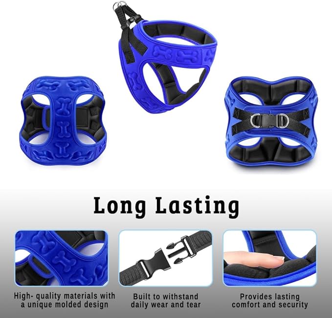 Comfort Fit Dog Harness Soft Padded No Pull Harness with Adjustable Buckles for Small Medium Large Dogs Step in Pet Vest with Easy Control Handle for Walking Jogging Running Training Dogs & Puppies