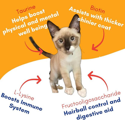 Kitty Up Lickable Cat Treats - All Natural Chicken Puree Tubes with Lysine & Taurine | Grain-Free Wet Treats for Indoor Cats & Kittens (12 Pack)