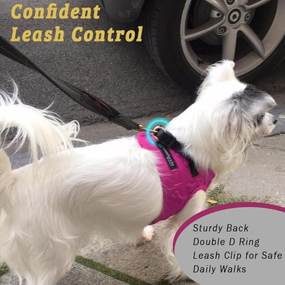 Comfort fit All Weather Step-in Dog Harness - Adjustable Small Dog Harness Medium Sized Dogs - Soft Padded Easy Walk Dog Vest Harnesses