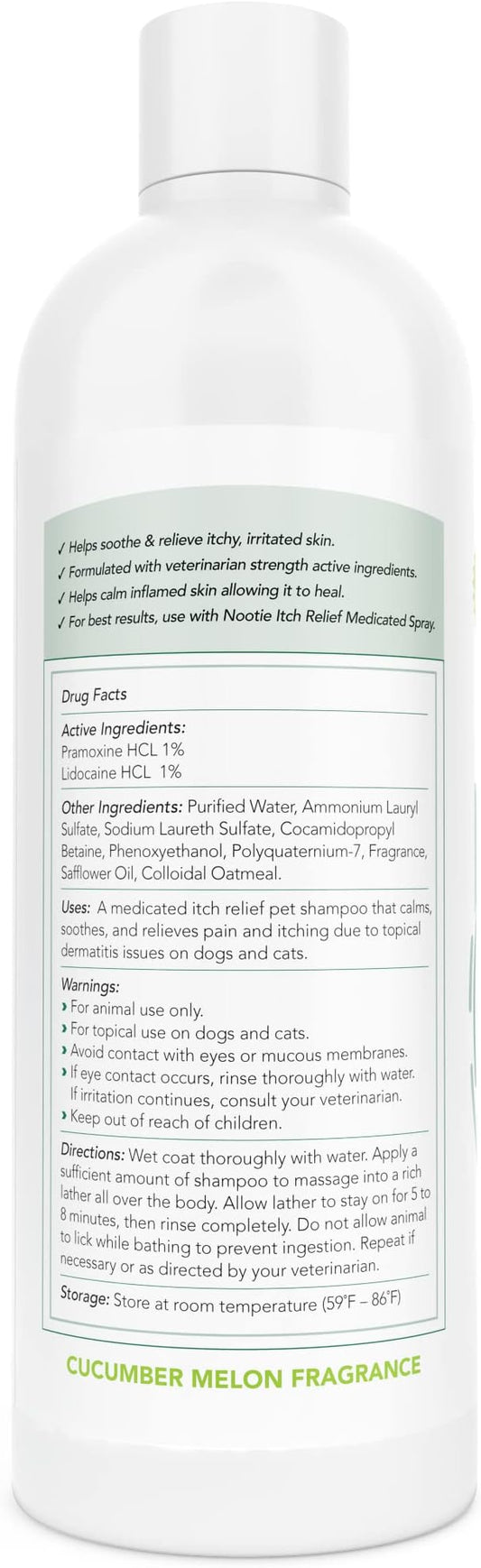Nootie Itch Relief Shampoo for Dogs and Cats, Relieves Itchy Skin Medicated Pet Shampoo, Sold in Over 10,000 Vet Clinics and Pet Stores Worldwide, 8 oz