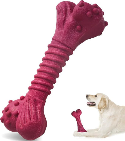 Doudele Dog Toys for Aggressive Chewers, Dog Toys for Medium Large Dogs, Natural Rubber Dog Chew Toys with Beef Flavor, Indestructible Chew Toys for Aggressive Chewers (Purple)