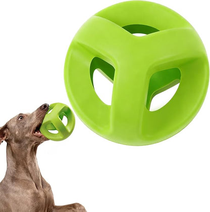 Fida Natural Rubber Dog Balls for Aggressive Chewers, Durable Dog Chew Toys for Large Dogs, Interactive Fetch & Tug of War Toys for Medium Large Breed Non-Toxic Dish Washable,4.5 * 4.5"