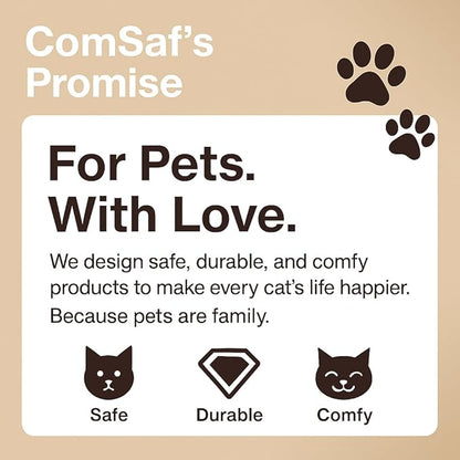 ComSaf 26.4" Large Cat Scratcher Bed, Cat Scratching Board, Durable Cardboard for Indoor Use, Extra Large Couch with Scratch Pad - Sofa Lounge