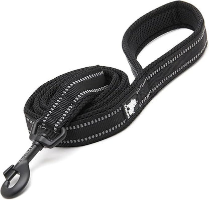 TRUE LOVE Reflective Dog Leash Puppy Walking Lead, Padded Pet Chain Rope，Length 110cm TLL2111(Black,S)