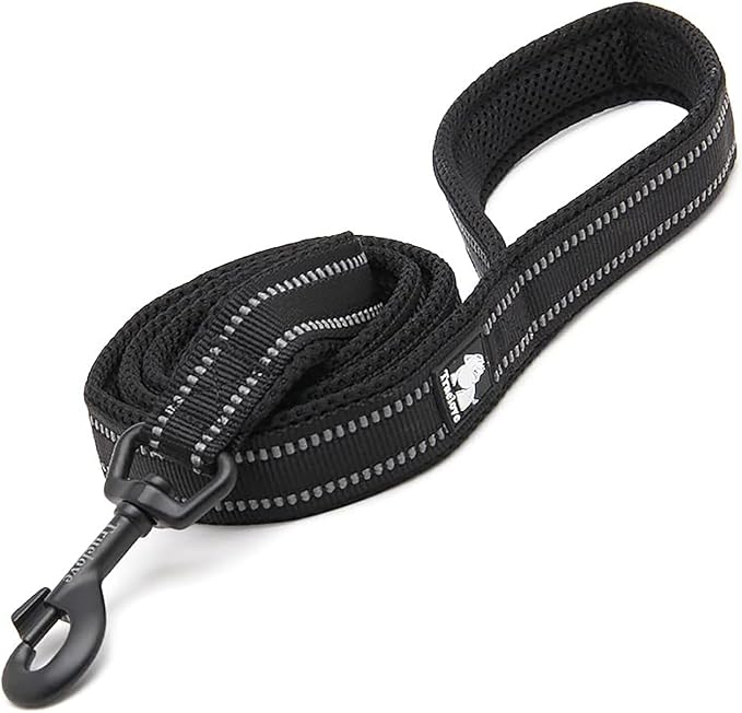 TRUE LOVE Reflective Dog Leash Puppy Walking Lead, Padded Pet Chain Rope，Length 110cm Truelove TLL2111(Black,M)