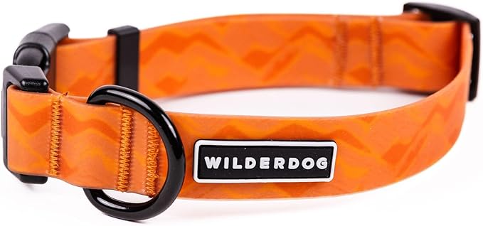 Wilderdog Waterproof Dog Collar - Repels Water & Dirt - Large 17"-24" - Terracotta