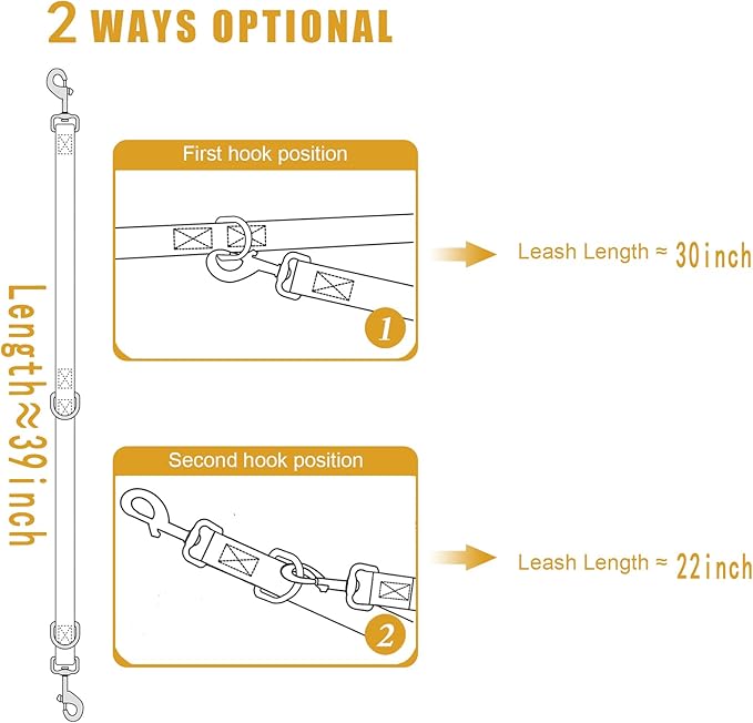Double Ended Dog Leash,for Obedience Training Easy to Use,Lightweight,Soft for Large and Medium Dogs (Army Green, 1M*2.5CM)