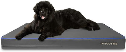 The Dog’s Bed Orthopedic Memory Foam Dog Bed, XXXL Grey/Blue, Pain Relief for Arthritis, Hip & Elbow Dysplasia, Post Surgery, Lameness, Supportive, Calming, Washable Cover, Veterinary Approved