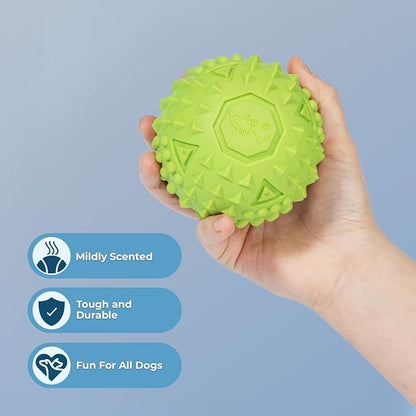 Best Pet Supplies Squeaky Dog Toys with Soft Durable Fabric for Small, Medium and Large Pets Interactive Toy for Indoor Play, Supports Active Biting and Play - Green (L:3.5")