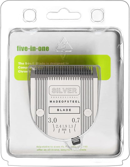 5 in 1 Replacement Blades Compatible with WAHL Bravura .Chromado，Creativa，Figura Dog Clippers for Dogs Grooming（2 Packs