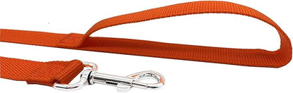 Nylon Dog Training Leash, Traction Rope, 4/5/6 Feet Long, 3/4 Inch 1 Inch Wide, for Small and Medium Dogs (1'' x 4 FT, Orange)