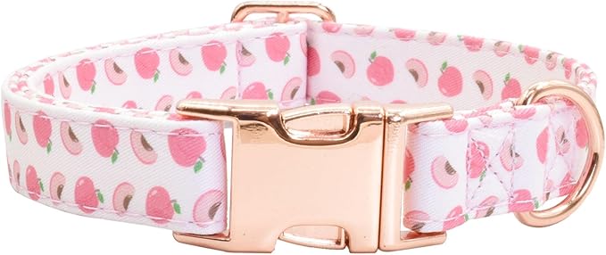Cotton Dog Collar Metal Buckle Daisy Summer, Cute Adjustable Dog Collar Soft for Small Medium Large Boys Girls Dogs Durable