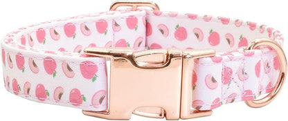 Cotton Dog Collar Metal Buckle Daisy Summer, Cute Adjustable Dog Collar Soft for Small Medium Large Boys Girls Dogs Durable