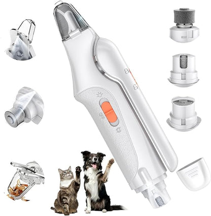 CATPICK 2-in-1 Cat Nail Clippers & Dog Nail Clippers Trimmers for Large Medium Small Dogs Cats Claw Trimmer Quick Sensor and Safety Guard USB Rechargeable with 2 LED Lights Dogs Nail Trimmer