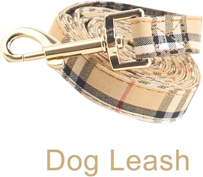 Yizepet Dog Collar and Leash with Bow Tie - Adjustable pet Collar for Dogs with Metal Buckle Collar, Stylish Pattern for Small Medium or Large Boy and Girl Dog and Cat