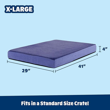 Barkbox Orthopedic Dog Bed | Comfortable Memory Foam Mattress for Joint Relief | Head and Neck Support Waterproof with Non Skid Bottom | Calming Durable Bed with Washable Cover | XL, Navy