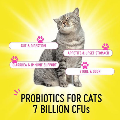 Koby Cat Probiotic Powder – Made with Clean USDA Organic Ingredients for Gut, Digestive, Skin & Immunity - Cat Food Topper - Vet Preferred Probiotics for Cats of All Ages – 7 Billion CFUs, 60 Servings