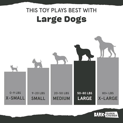 Barkbox Super Chewer Tough Dog Chew Toys for Aggressive Chewers, Dental Stimulating (Antler - Large)