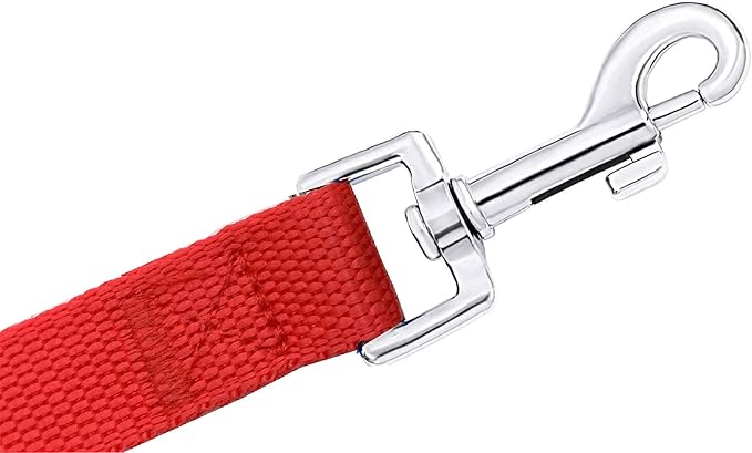 PETGOGO 15ft 20ft 30ft 40ft 50ft Long Dog/Puppy Lead Obedience Recall Training Dog Leashes for Small Medium Dogs Camping, Training, Play, or Backyard (40 FT, Red)