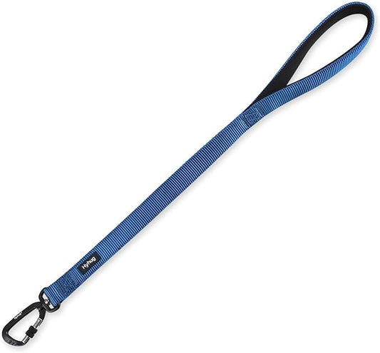 Hyhug Pets 24” Heavy Duty Nylon Short Leash with Comfortable Handle and Lightweight Aviation Aluminium Clip Lead- for Large Medium Dogs Daily Walking&Training. (24 Inches, Classic Blue)