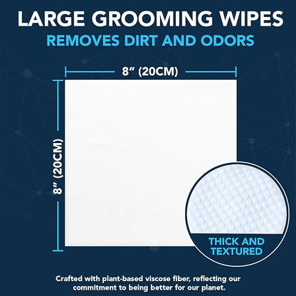 NOVEHA 360PCs Dog Wipes - Odor Eliminating and Cleaning Grooming Wipes for Dog's Paws, Body, and Butt - Perfect for Puppy and Adult Dogs - Plant-Based, Safe, Convenient & Large Unscented Wipes - 3pack