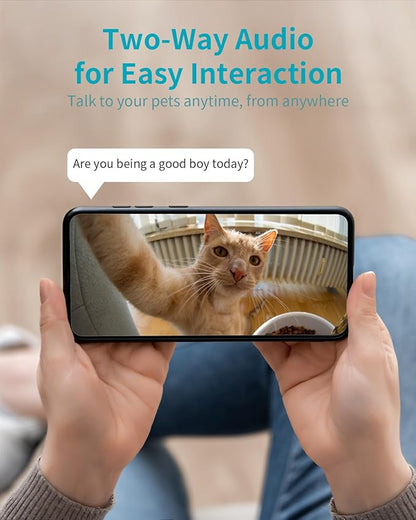 VIMTAG 4K UHD Cameras for Home Security - Indoor Pet Camera, 360° Pan/Tilt Dog Camera with Phone App for Nanny/Baby/Room, Night Vision, Free AI Detection & Motion Tracking, 5G/2.4GHz WiFi, 2-Way Audio