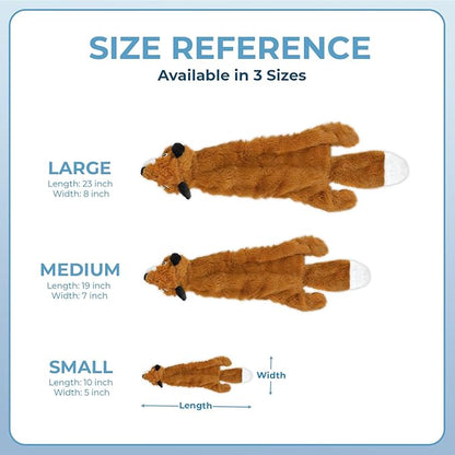 Best Pet Supplies Squeaky Dog Toys with Soft Durable Fabric for Small, Medium and Large Pets Interactive Toy for Indoor Play, Supports Active Biting and Play - Fox, Large