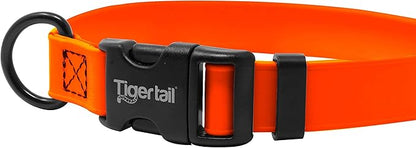 Tiger Tail X Small Orange Dog Collar | Waterproof and Odor-Proof for Active Pets | Durable, Anti-Mat, and Lightweight Design | Made with Premium Coated Nylon | Suitable for Extra Small Breed Dogs