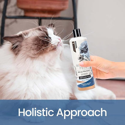Gou Gou Pets Holistic Natural Derived Allergy Pet Shampoo: Veterinarian Recommended: Soothing Skin Allergies and Skin Issues for Dogs, Cats and Horses - Made in USA - 16 oz