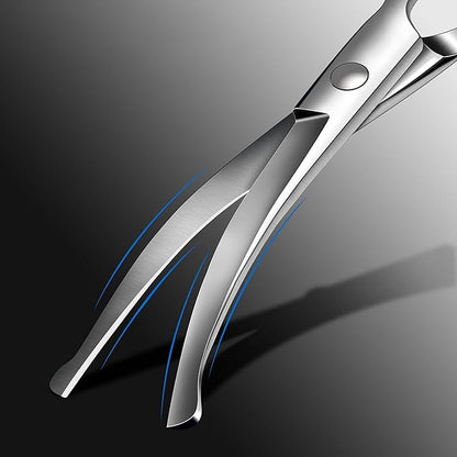 Curved Scissors for Dog Grooming, Fcysy Stainless Steel Pet Grooming Shears with Safety Round Tip, Curved Dog Grooming Scissors for Dogs & Cats Face, Legs, Ears – Pink