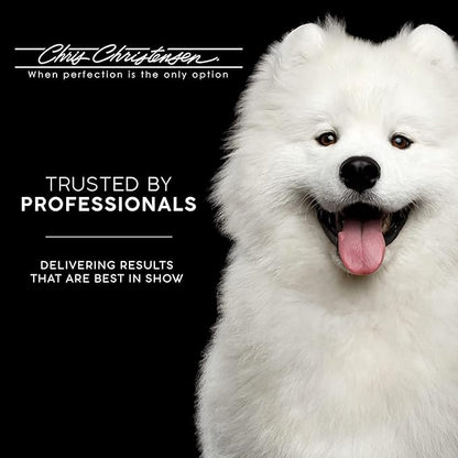 Chris Christensen Karben II Slicker Brush for Dogs, Groom Like a Professional, Ideal For All Coat Types, Remove Shedding Coat, Tangles and Dead Undercoat, 17 mm Stainless Steel Pins, Small