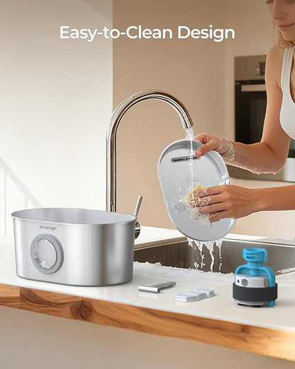 Invengo Cat Water Fountain Stainless Steel: 2.2L/74oz Automatic Pet Water Fountain for Cats & Dogs, Quiet Cat Fountain with 5-Layer Filter, Easy to Clean & Durable Dog Water Fountain