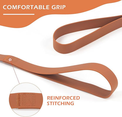 Wolfone 20ft Brown Long Leash - Waterproof Training Dog Leash for Recall, Swimming, Camping, Beach, Hunting, Walking（6m*25mm*2.3mm）