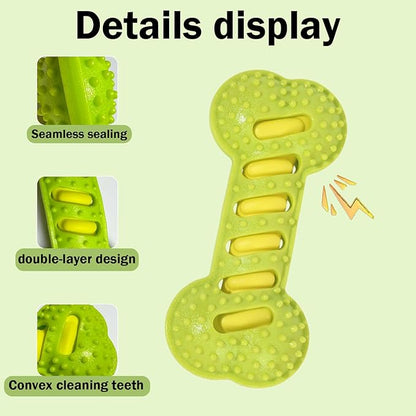 Interactive Dog Chew Sound Toy, Made of TPR Material, is bite-Resistant and Durable. It can be Used for Dog Teeth Cleaning and Training, and is an Ideal Toy for Dogs.（Green）