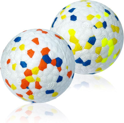 CAISHOW Dog Ball Squeak Toys (A.Green+Orange)