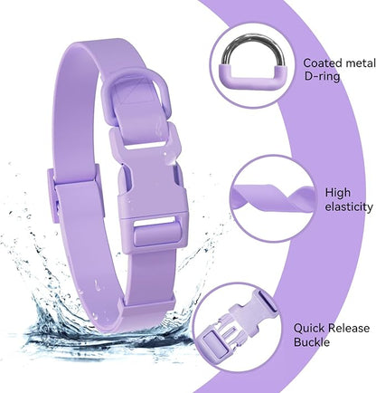 Waterproof Rubber Dog Collar, Odor-Resistant and Easy to Clean, Ideal for Daily Walks, Rainy Days, Swimming and Hiking, Fits Small Medium and Large Dogs