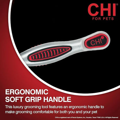 CHI for Dogs Double-Sided Shedding Rake and Blade - Best Grooming Tool for All Hair Types - Safe Dematting and Deshedding Brush for Dogs - Pet Hair Removal Essential - 3 Count