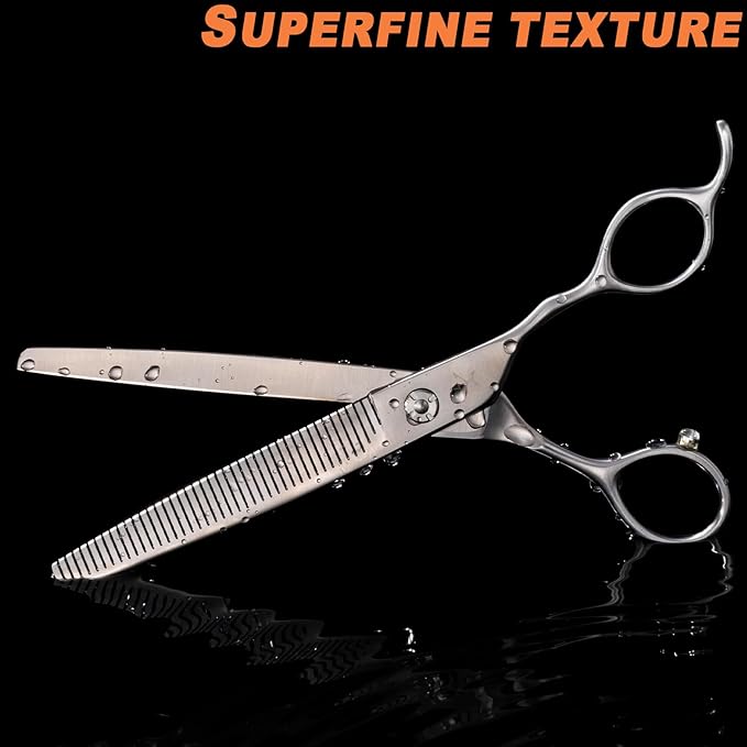 High-end Professional Dog Grooming Thinning Scissors Teeth Cutting Blending Shears Pet Texturizing Shears 7 Inch Extremely Very Sharp Stainless Steel Alloy For Cat Other Animals Groomer