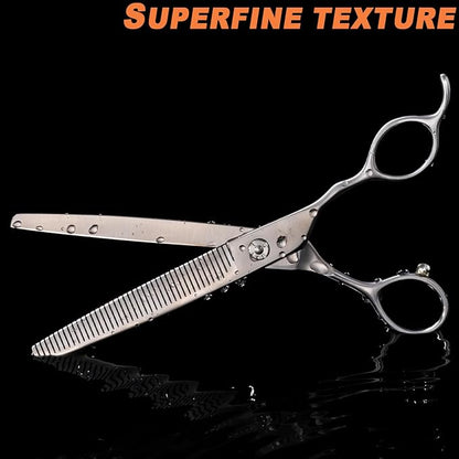 High-end Professional Dog Grooming Thinning Scissors Teeth Cutting Blending Shears Pet Texturizing Shears 7 Inch Extremely Very Sharp Stainless Steel Alloy For Cat Other Animals Groomer